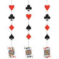 Casino Playing Cards Hanging Decorations